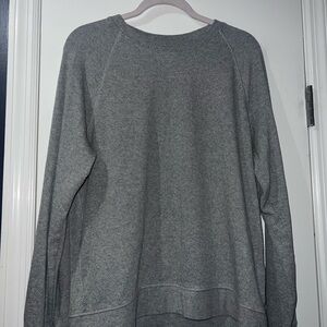 Faherty Heather Gray Herringbone Sweatshirt